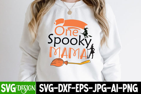 One Spooky Mama SVG Cut File, One Spooky Mama Sublimation Design, One Spooky Mama SVG Quotes , Halloween SVG Cut File, Halloween SVG bundle, Halloween Quotes SVG ,Halloween SVG Sublimation Design, Trick or Treat SVG SVG BlackCatsMedia 