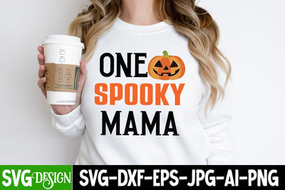 One Spooky Mama SVG Cut File, One Spooky Mama SVG Cut File, Halloween Sublimation PNG, Halloween SVG Bundle,Halloween SVG Quotes,Halloween PNG, Halloween SVG SVG BlackCatsMedia 