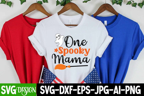 One Spooky Mama SVG Cut File, One Spooky Mama SVG Design, Trick or Treat SVG Design, Halloween Sublimation PNG, Halloween SVG Bundle,Halloween SVG Quotes,Halloween PNG, Halloween SVG SVG BlackCatsMedia 