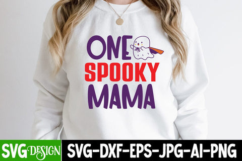 One Spooky Mama SVG Cut File, One Spooky Mama SVG Quotes, Halloween SVG Design, Halloween Quotes, Halloween Sublimation Design, Halloween Saying SVG Cut File, Halloween SVG Cut File SVG BlackCatsMedia 