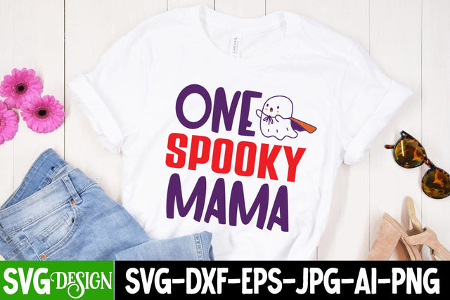 One Spooky Mama SVG Cut File, One Spooky Mama SVG Quotes, Halloween SVG Design, Halloween Quotes, Halloween Sublimation Design, Halloween Saying SVG Cut File, Halloween SVG Cut File SVG BlackCatsMedia 