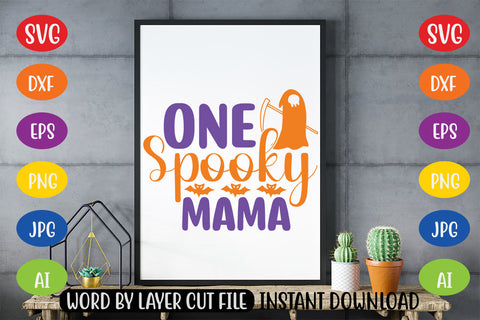 One Spooky Mama SVG CUT FILE SVG MStudio 