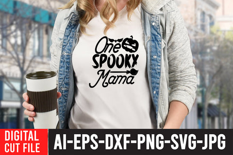 One Spooky Mama SVG Design SVG BlackCatsMedia 