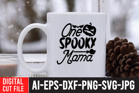 One Spooky Mama SVG Design SVG BlackCatsMedia 