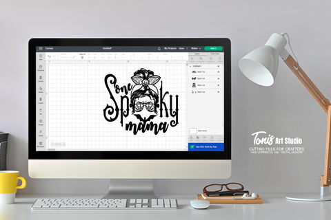 One Spooky Mama SVG File - Halloween Mom Svg - Messy Bun Hair Svg - Spooky Mom - Cricut - Silhouette Cut File SVG TonisArtStudio 