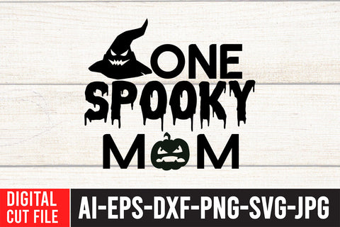 One Spooky Mom SVG Cut File SVG BlackCatsMedia 