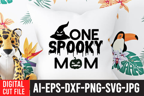One Spooky Mom SVG Cut File SVG BlackCatsMedia 
