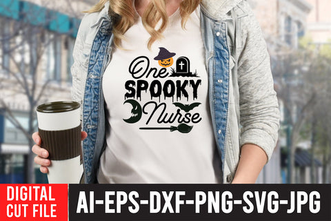 One Spooky Nurse SVG Cut File SVG BlackCatsMedia 
