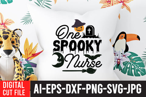 One Spooky Nurse SVG Cut File SVG BlackCatsMedia 