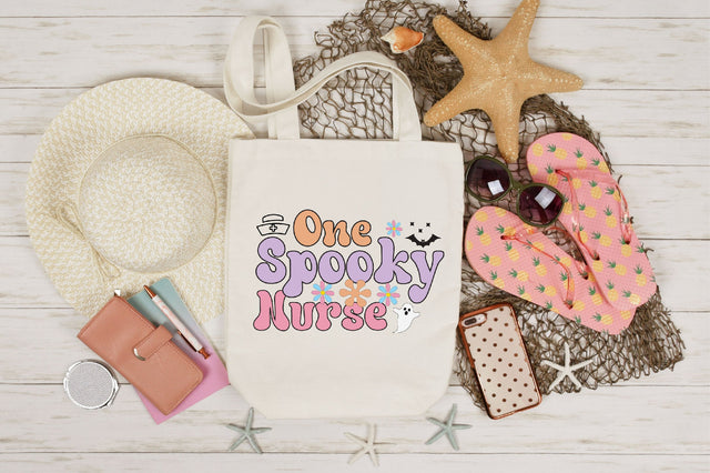 One Spooky Nurse SVG, Retro Halloween Sublimation SVGista 