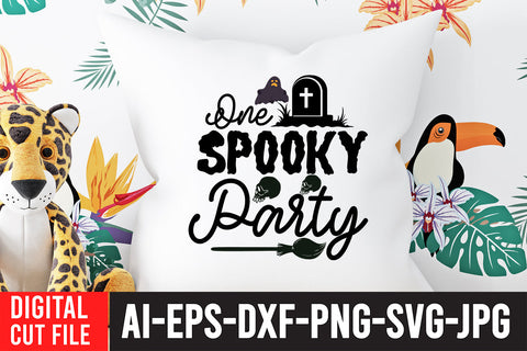 One Spooky Party SVG Cut File SVG BlackCatsMedia 