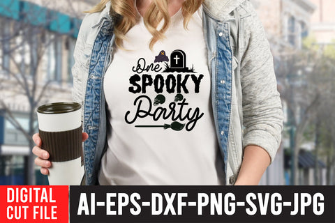 One Spooky Party SVG Cut File SVG BlackCatsMedia 