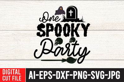 One Spooky Party SVG Cut File SVG BlackCatsMedia 