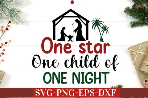 One star one child of one night SVG SVG DESIGNISTIC 