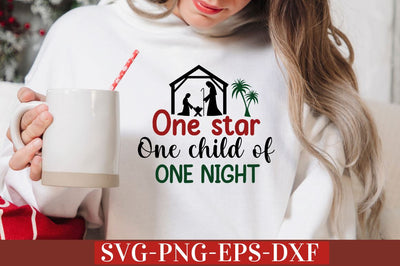 One star one child of one night SVG SVG DESIGNISTIC 
