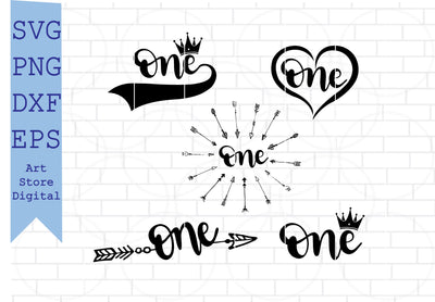 One Svg, 1st Birthday Svg, First Birthday Svg SVG Artstoredigital 