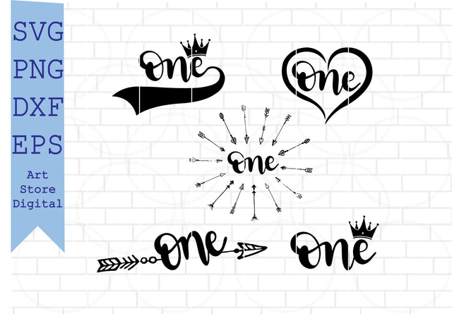 One Svg, 1st Birthday Svg, First Birthday Svg SVG Artstoredigital 