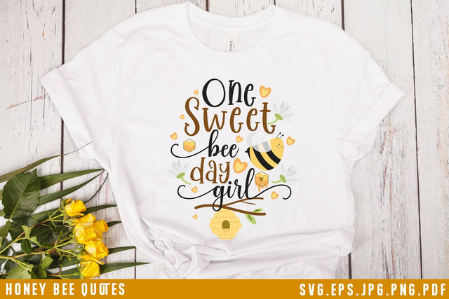 One Sweet Bee Day Girl SVG Cut File SVG dapiyupi store 