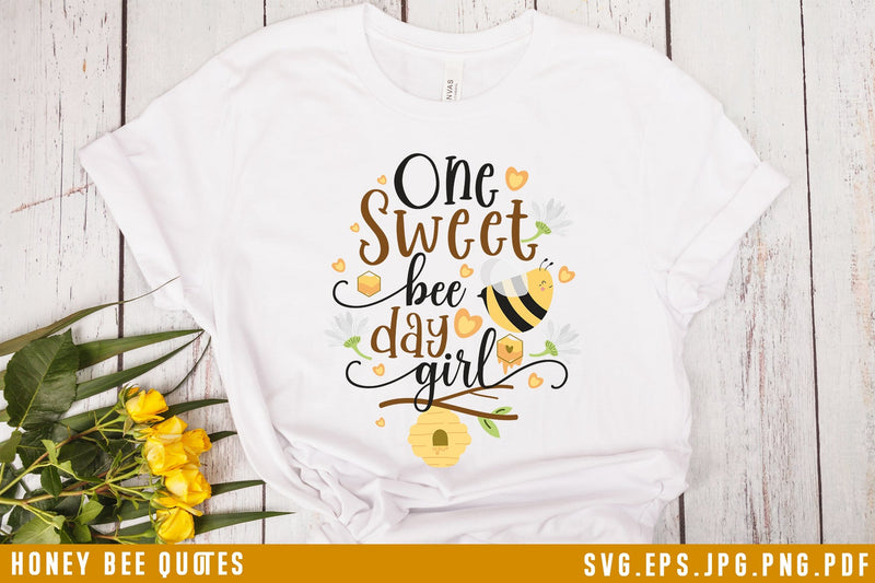 One Sweet Bee Day Girl SVG Cut File SVG dapiyupi store 