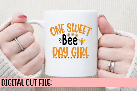 One Sweet Bee Day Girl SVG Cut File SVG Syaman 
