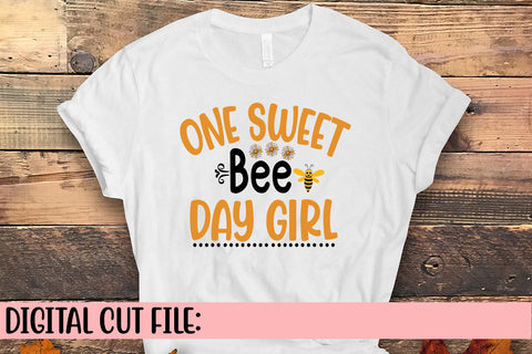 One Sweet Bee Day Girl SVG Cut File SVG Syaman 