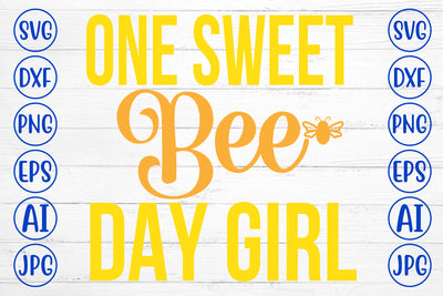 One Sweet Bee Day Girl SVG Cut File SVG Syaman 