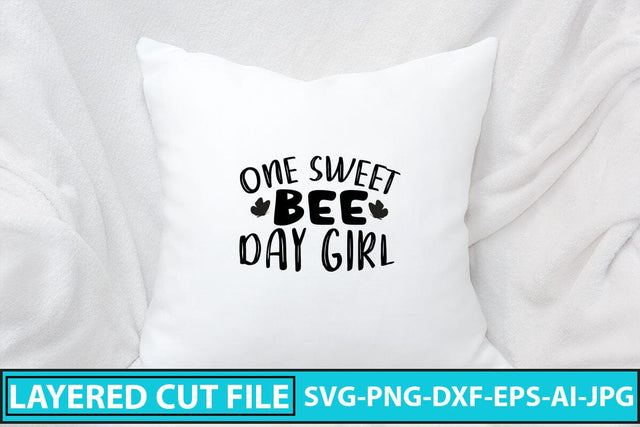 One Sweet Bee Day Girl SVG Cut File SVG Syaman 