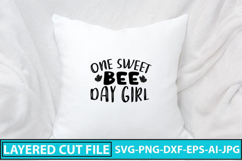 One Sweet Bee Day Girl SVG Cut File SVG Syaman 