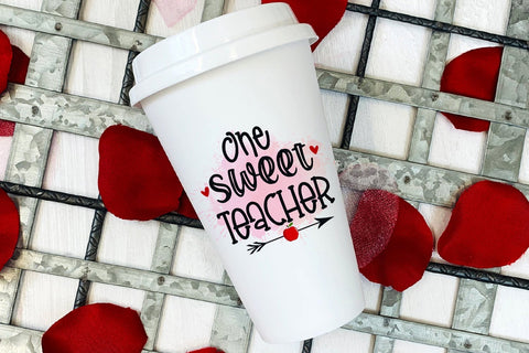 One Sweet Teacher -Teacher Valentines Day Sublimation PNG Sublimation Happy Printables Club 