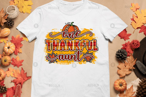 One thankful Aunt Sublimation Design Sublimation Regulrcrative 