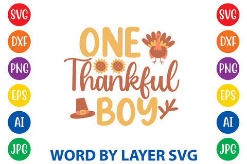 One Thankful Boy, Thanksgiving SVG SVG Rafiqul20606 