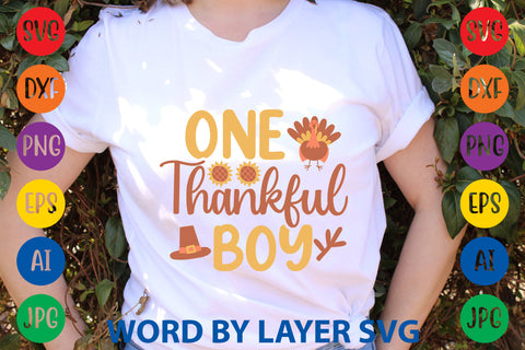 One Thankful Boy, Thanksgiving SVG SVG Rafiqul20606 