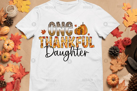 One thankful daughter Sublimation Design Sublimation Regulrcrative 