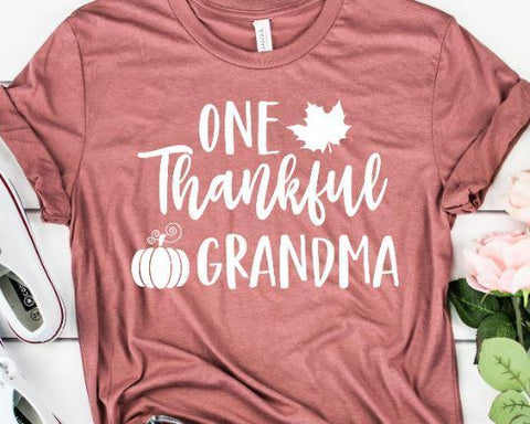 One Thankful Grandma Fall SVG - Thanksgiving SVG SVG She Shed Craft Store 