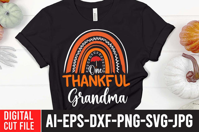 One Thankful Grandma SVG Cut File , Thanksgiving SVG Quotes , Thanksgiving SVG Design , Fall SVG Design, Autumn SVG Cut File SVG BlackCatsMedia 