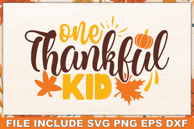 One Thankful Kid SVG Ariyan 