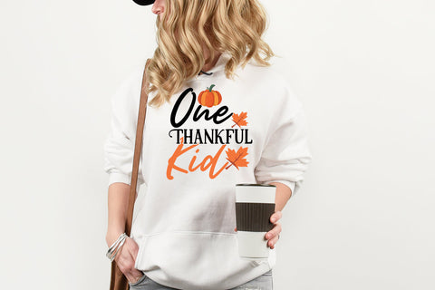 One Thankful Kid SVG Cut File SVG BlackCatsMedia 