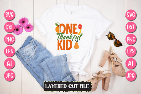 One Thankful Kid SVG Cut File SVG Newmockups 