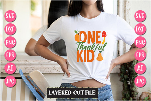 One Thankful Kid SVG Cut File SVG Newmockups 