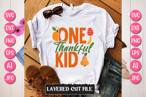 One Thankful Kid SVG Cut File SVG Newmockups 
