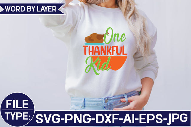 One Thankful Kid SVG Cut File SVG Studio Innate 