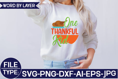 One Thankful Kid SVG Cut File SVG Studio Innate 