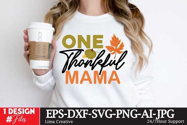 One Thankful MAma SVG Design SVG Insomnia Std 