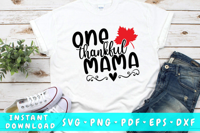 One Thankful Mama SVG SVG HappyDesignStudio 