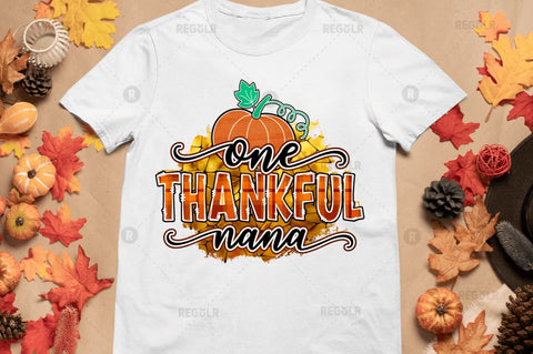 One thankful nana Sublimation Design Sublimation Regulrcrative 