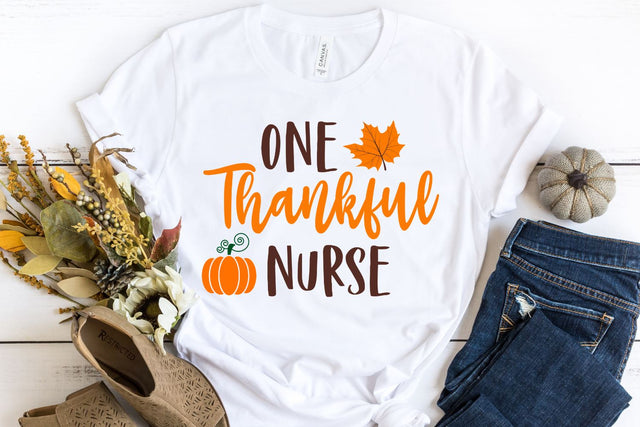 One Thankful Nurse Fall SVG - Fall Quote SVG - Autumn SVG SVG She Shed Craft Store 