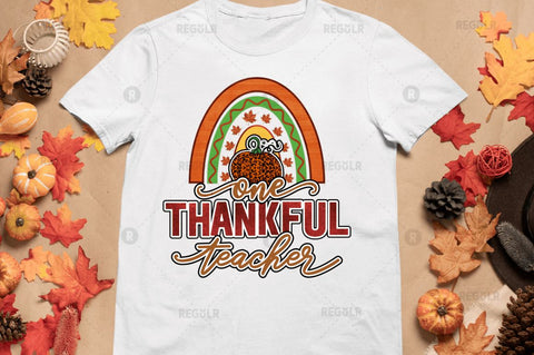 One thankful teacher Sublimation Design Sublimation Regulrcrative 