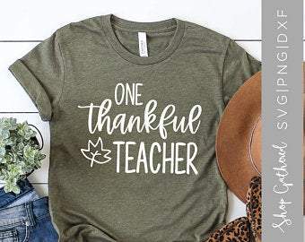 One Thankful Teacher SVG SVG ShopGathered 