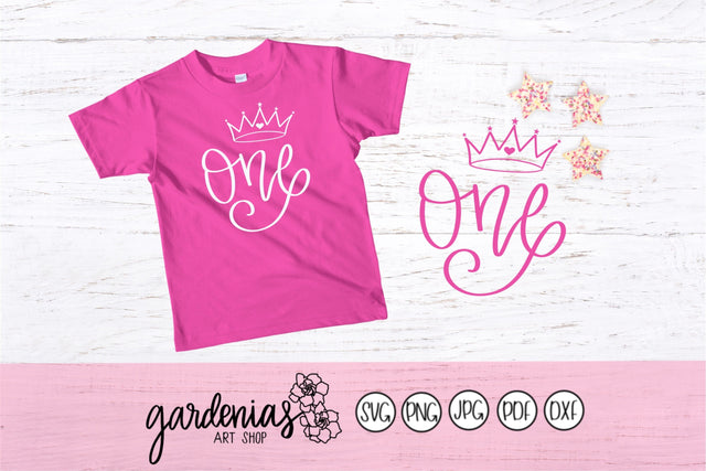 One with Crown SVG Gardenias Art Shop 