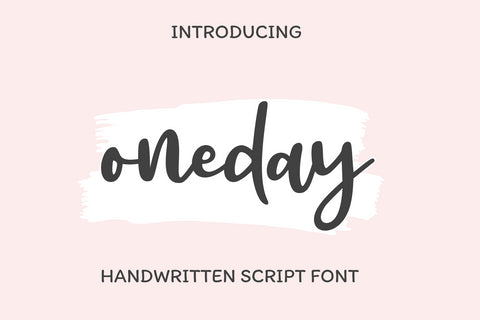 oneday Font letterbeary 